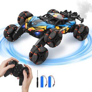 RC Cars 6WD Drift Stunt,Remote Control Car for Boys Age 6-12,360° Rotating Spray